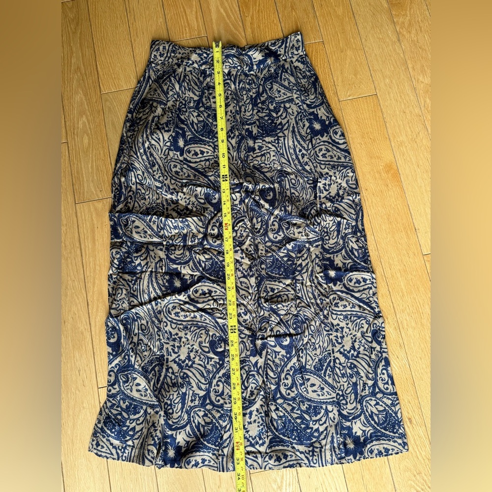 Lot Of 5 Norton McNaughton Vintage 90s Midi Cottage Skirts Sz 10 Linen Rayon - Picture 3 of 6